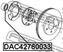 Febest DAC42760033 Подшипник ступицы