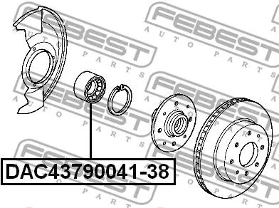 Febest DAC43790041-38 Подшипник ступицы