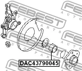 Febest DAC43790045 Подшипник ступицы