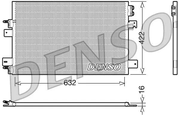 DENSO DCN06007 Радиатор кондиционера