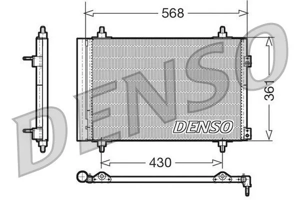 DENSO DCN07008 Радиатор кондиционера