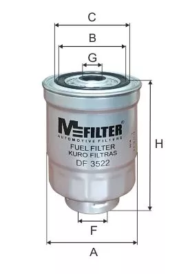 MFILTER DF3522 Топливный фильтр