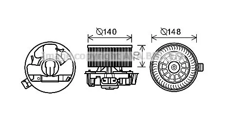 AVA QUALITY COOLING DN8383 Вентилятор салона