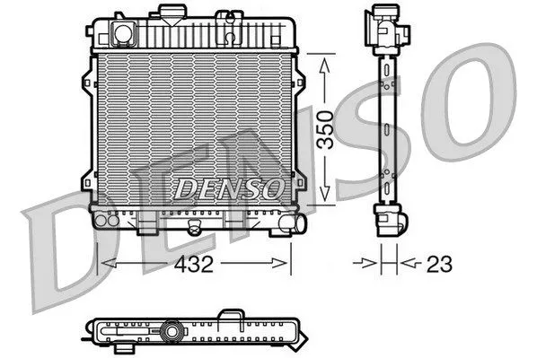 Denso DRM05024 Радіатор охолодження двигуна