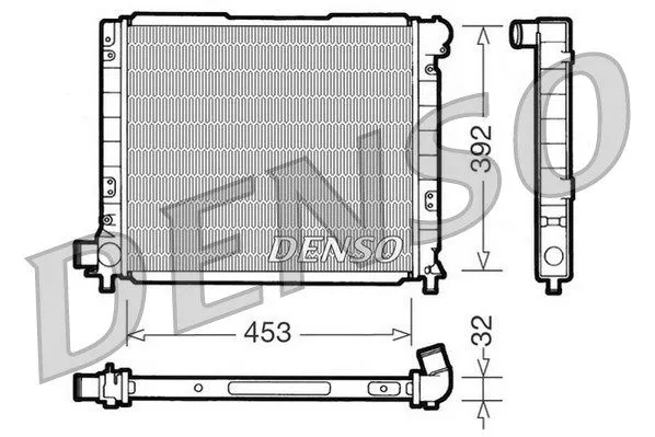 Denso DRM09051 Радіатор охолодження двигуна