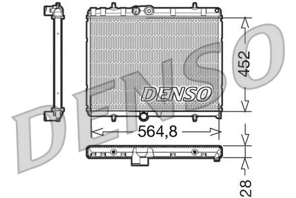 Denso DRM21057 Радиатор охлаждения двигателя