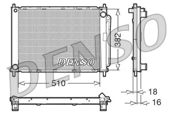 DENSO DRM23100 Радіатор охолодження двигуна