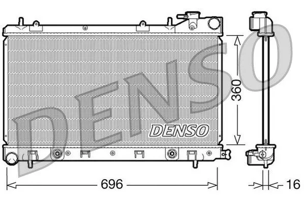 DENSO DRM36002 Радиатор охлаждения двигателя