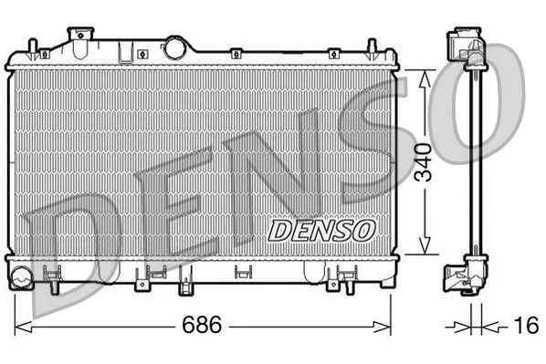 DENSO DRM36007 Радиатор охлаждения двигателя