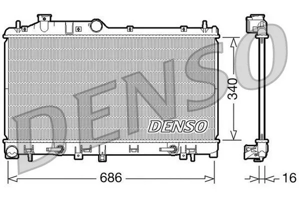 DENSO DRM36008 Радиатор охлаждения двигателя