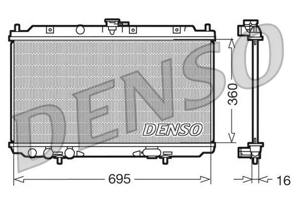 DENSO DRM46012 Радиатор охлаждения двигателя