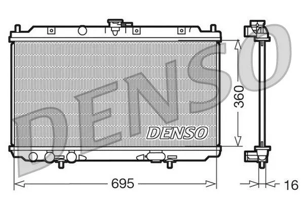 Denso DRM46012 Радіатор охолодження двигуна