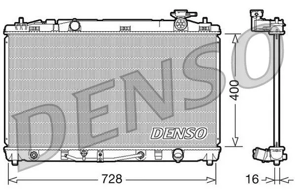 DENSO DRM50042 Радиатор охлаждения двигателя