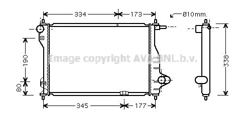 AVA QUALITY COOLING DW 2075 Радіатор охолодження двигуна