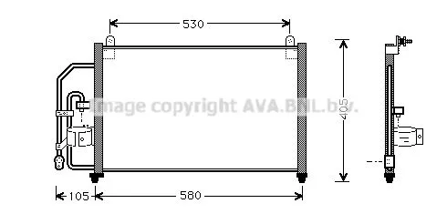 AVA QUALITY COOLING DW 5012 Радіатор кондиціонера