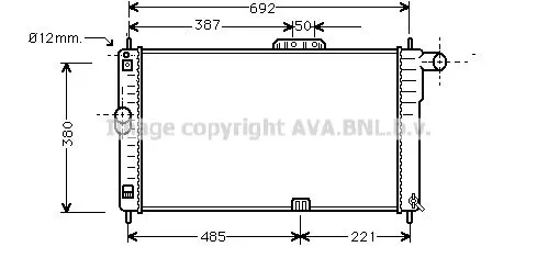 AVA QUALITY COOLING DWA 2004 Радиатор охлаждения двигателя