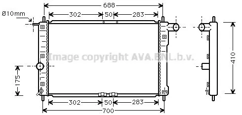 AVA QUALITY COOLING DWA 2014 Радиатор охлаждения двигателя