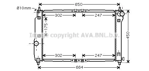 AVA QUALITY COOLING DWA2067 Радіатор охолодження двигуна