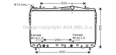 AVA QUALITY COOLING DWA2074 Радиатор охлаждения двигателя