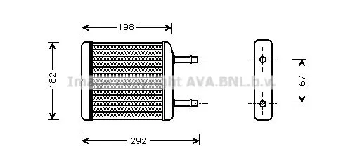 AVA QUALITY COOLING DWA6024 Радіатор печі