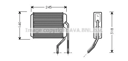 AVA QUALITY COOLING DWA6026 Радиатор печки