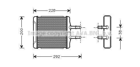 AVA QUALITY COOLING DWA6027 Радіатор печі