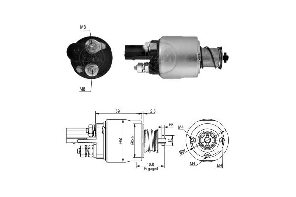 Era ZM1498 Втягуюче реле стартера