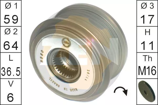 Era ZN5580 Муфта генератора