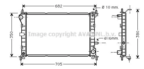 AVA QUALITY COOLING FD 2264 Радиатор охлаждения двигателя