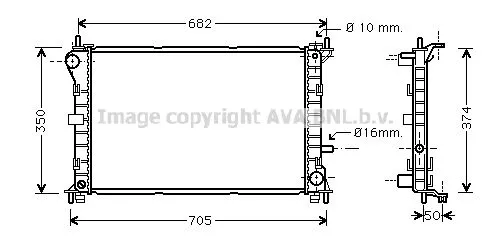 AVA QUALITY COOLING FD2379 Радіатор охолодження двигуна