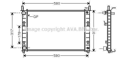 AVA QUALITY COOLING FDA 2324 Радіатор охолодження двигуна