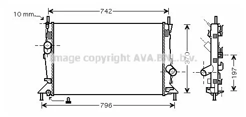 AVA QUALITY COOLING FDA 2369 Радіатор охолодження двигуна