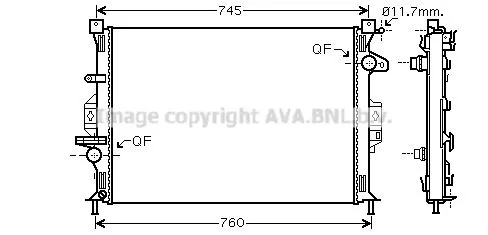 AVA QUALITY COOLING FDA2422 Радиатор охлаждения двигателя