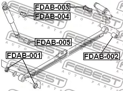 Febest FDAB-004 Амортизатор