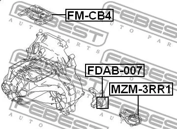 Febest FDAB-007 Подушка двигателя