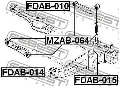 Febest FDAB-010 Сайлентблоки