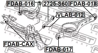 Febest FDAB-017 Сайлентблок рычага