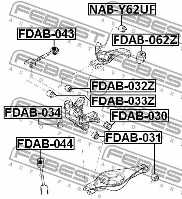 Febest FDAB-044 Сайлентблок рычага