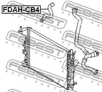 Febest FDAH-CB4 Патрубок радиатора