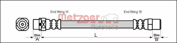 Metzger 4110053 Тормозной шланг