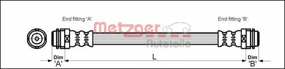 Metzger 4114798 Тормозной шланг