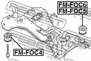 Febest FM-FOC4 Сайлентблок задней балки
