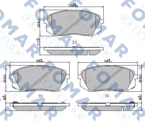 FOMAR Friction FO 241981 Гальмівні колодки