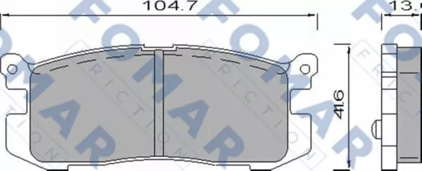 FOMAR Friction FO 420581 Гальмівні колодки