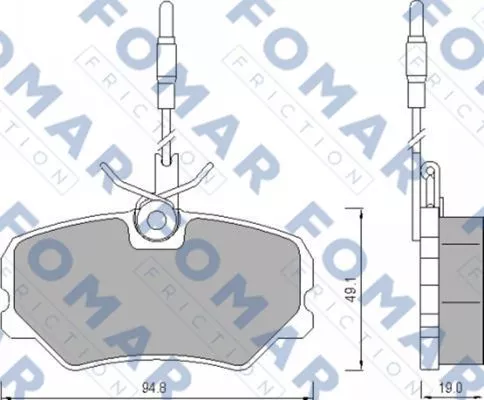 FOMAR Friction FO 443981 Гальмівні колодки