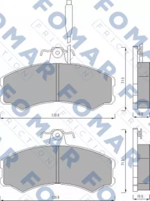 FOMAR Friction FO 453081 Гальмівні колодки