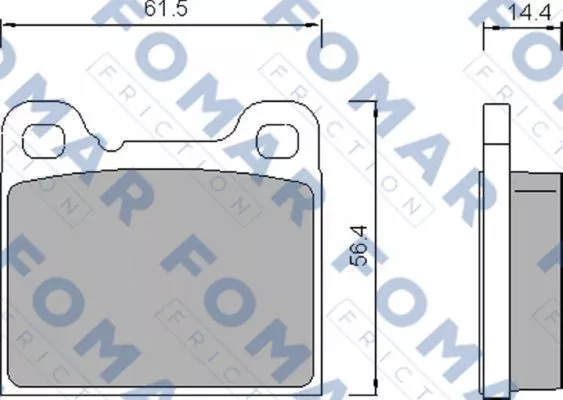 FOMAR Friction FO 458781 Гальмівні колодки