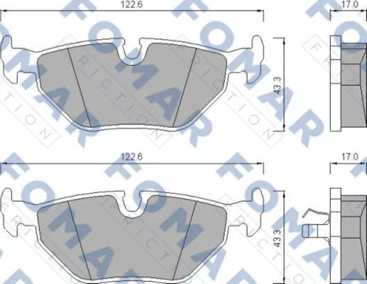 FOMAR Friction FO 476581 Гальмівні колодки