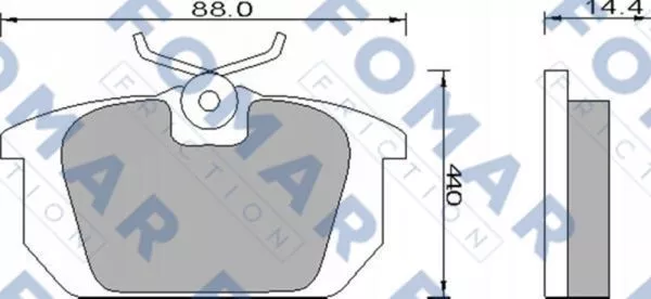 FOMAR Friction FO 493881 Гальмівні колодки