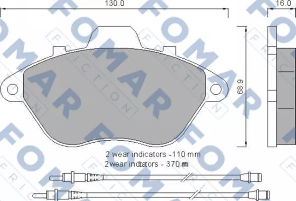 FOMAR Friction FO 554581 Тормозные колодки